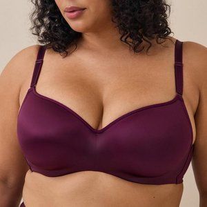 NWT TORRID BRA - POTENT PURPLE BALCONETTE LIGHTLY LINED SHINE 360 BACK SMOOTHING